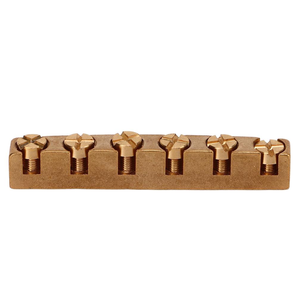 Guitar Nut 6 String Brass Adjustable Instrument Accessory Replacement Part for Bass