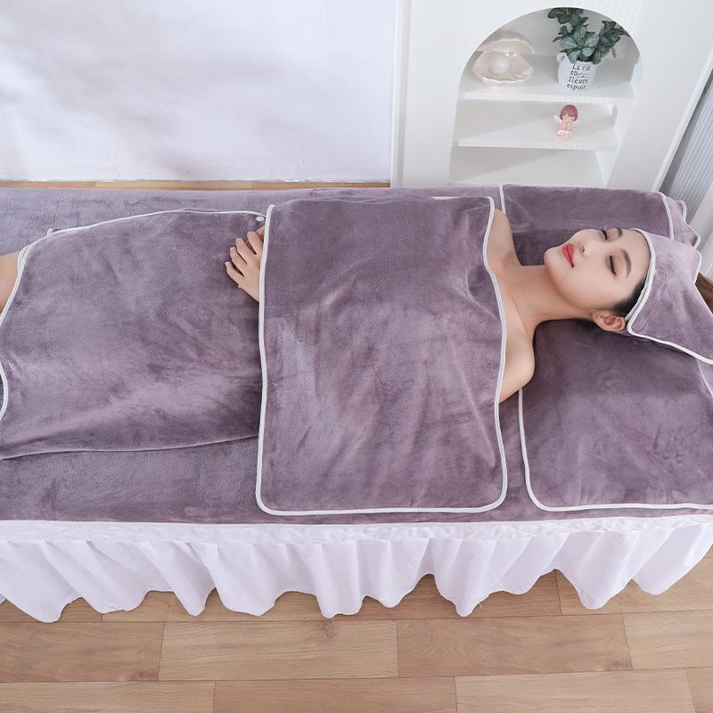 Salon-Specific Towels Skin Management Bed Sheets Soft Breathable Absorbent Bath Skirts Head Wrap Large Towels Five-piece Set