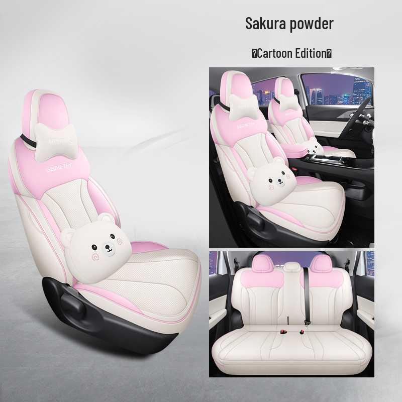 Jihe E Pokrowiec na siedzenie samochodowe Firefly Pełne pokrycie Uniwersalny - Specjalna skórzana poduszka na cztery pory roku