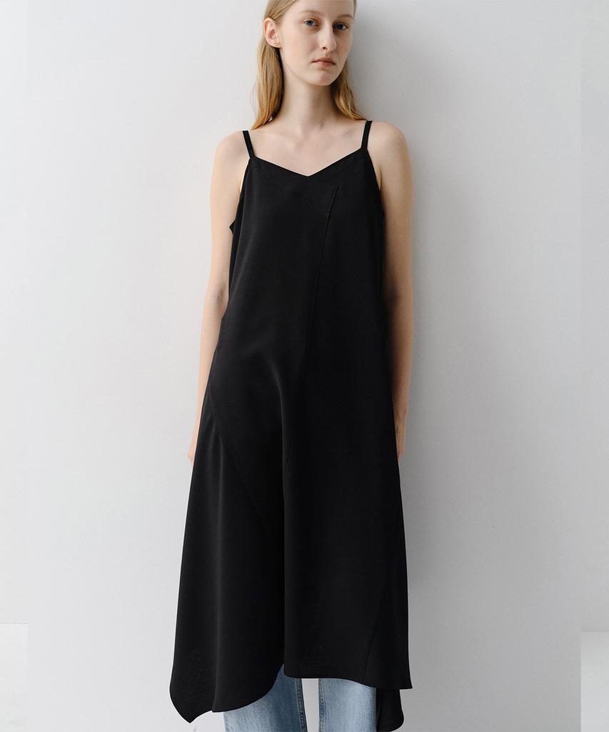 Ia Reese Panel Strap Dress (Black)