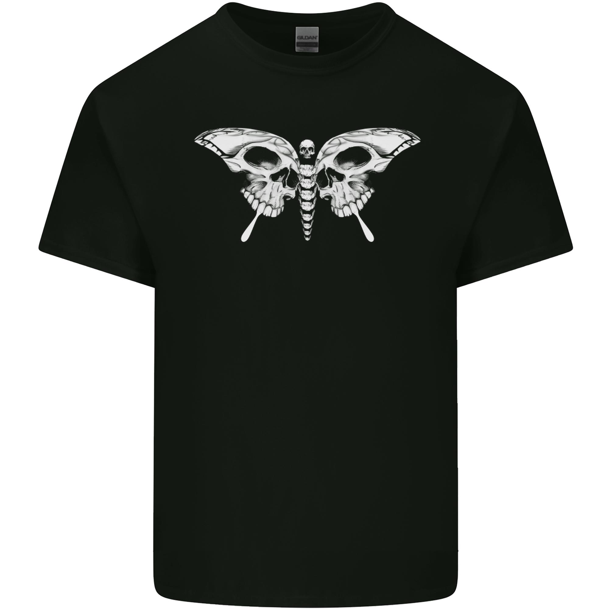 Moth Skull Halloween Unisexs Light Cotton TShirt S