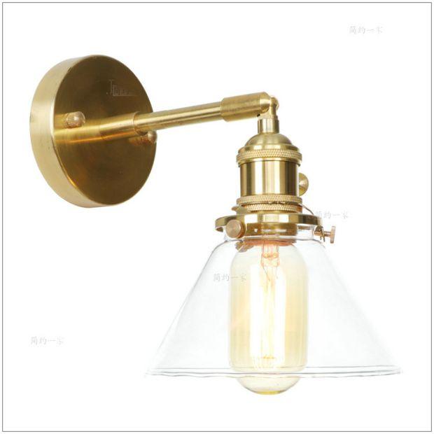 

Скандинавский Современный Медный Светодиодный Настенный Светильник Спальня Ванная Зеркальный Свет Стеклянный Шар Эдисон Ретро Настенные Светильники Бра