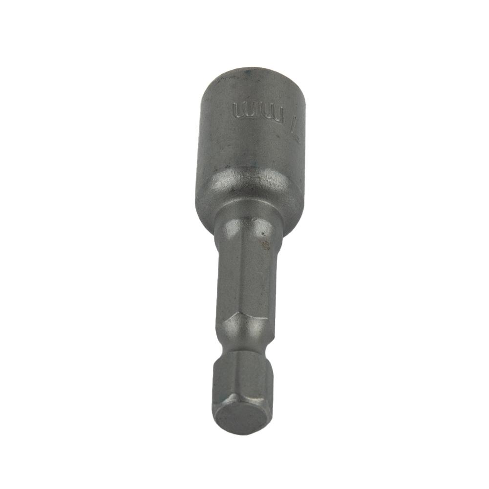 Grey Nut Driver Socket 1pc 6/7/8/9/10/11/12/13mm Chrome Vanadium Steel