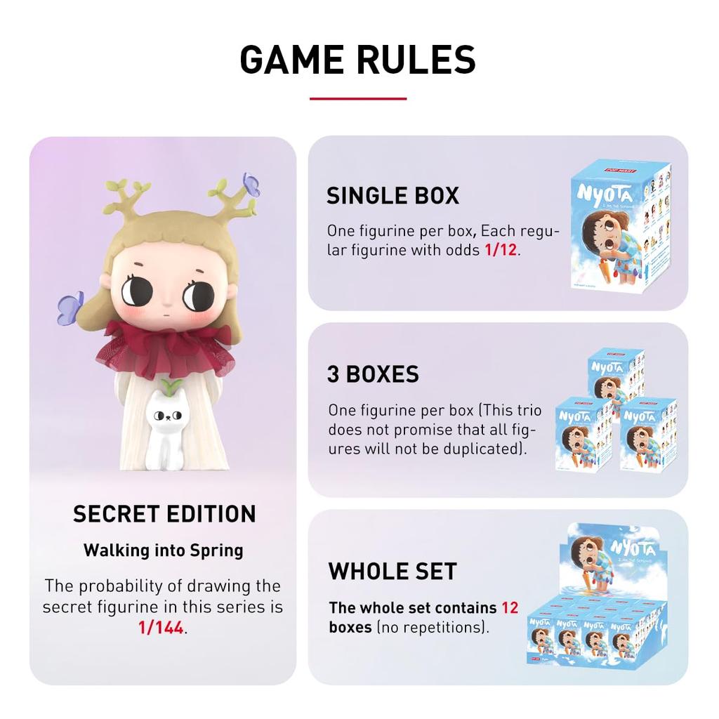 POP MART Nyota I Am the Seasons Series Pop Mart Gachapon Blind Box Figure Plastic Model Premium Toy PVC Soft Vinyl Original Character Birthday Gift