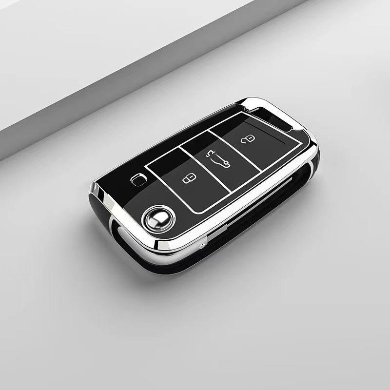 

Tpu Car Folding Key Case Cover For Vw Volkswagen Golf 7 Mk7 Tiguan Mk2 For Seat Ateca Leon Fr 2 Ibiza For Skoda Octavia A7