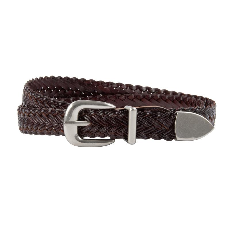 Women's Woven Vintage Belt, Paired with Denim, Casual Pants Decoration, Non Perforated Needle Buckle Belt, Lightweight Design