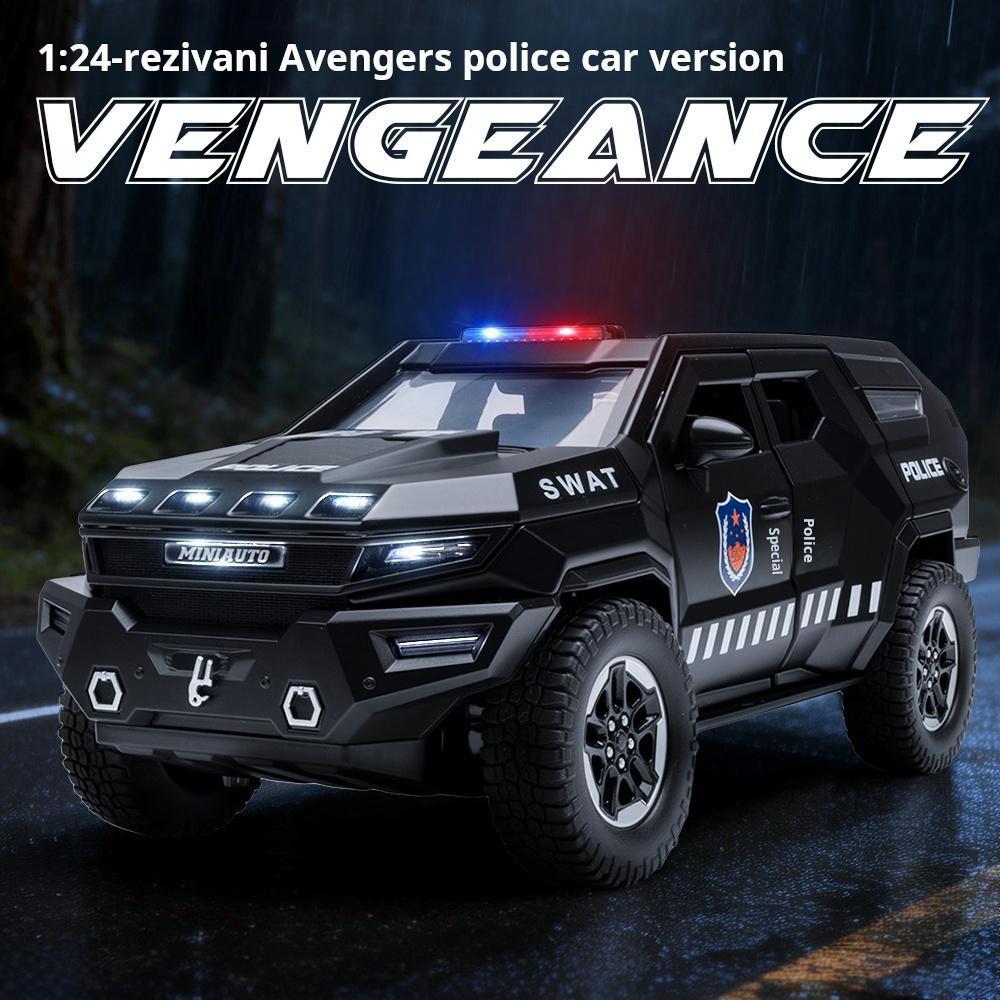 1:24 Scale Rezvani Avenger Simulation Alloy Armored Vehicle Model SWAT Collect Ornament Children Birthday Gift Recommend