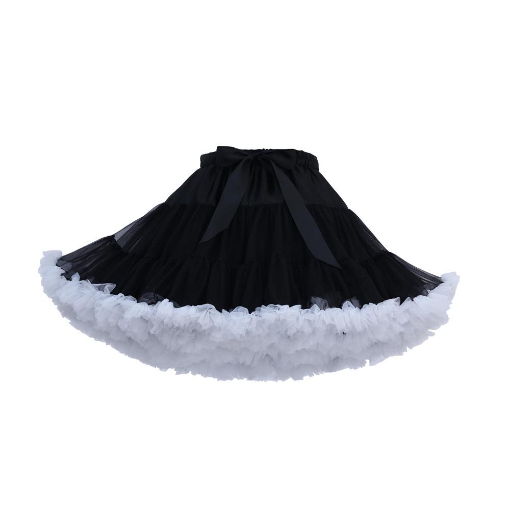 Weißer Erwachsenen Mesh Puffrock - Super Puffiger Halbkörper-Kostüm-Petticoat