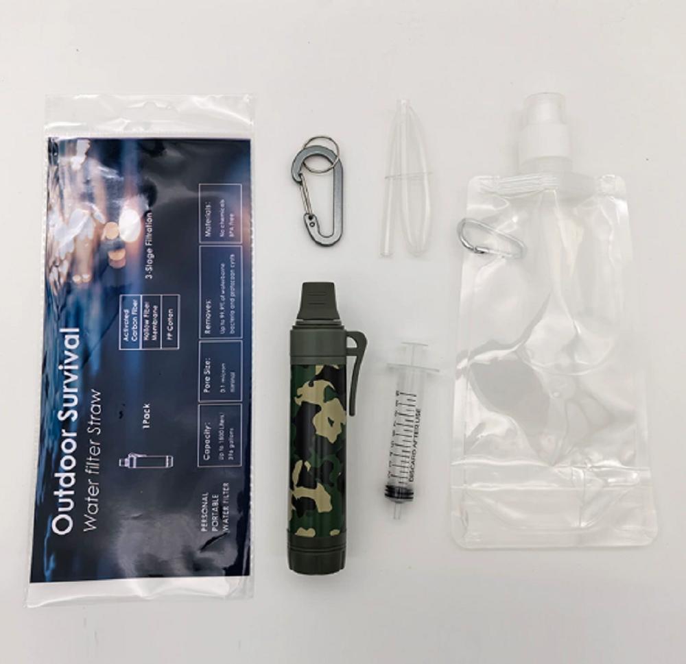 

Аварийный фильтр для воды для кемпинга на открытом воздухе, аварийная фильтрация для жизни на открытом воздухе, питьевая вода, индивидуальный очиститель воды, стерилизация