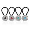 1/4PCS American Western Cowboy Floral Hair Ties Personalized Retro Turquoise Hairband Alloy Flower Scrunchies Headpiece Headwear