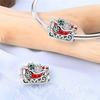 Christmas Charms 925 Silver Sleigh Gingerbread Man Bell Christmas Tree Beads Pendant Fit Diy Jewelry Fine Gift Exquisite Bracelet