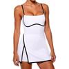 Womens Sporty Two-Piece Style Running Skort With Built-in Shorts Tennis Gym Workout