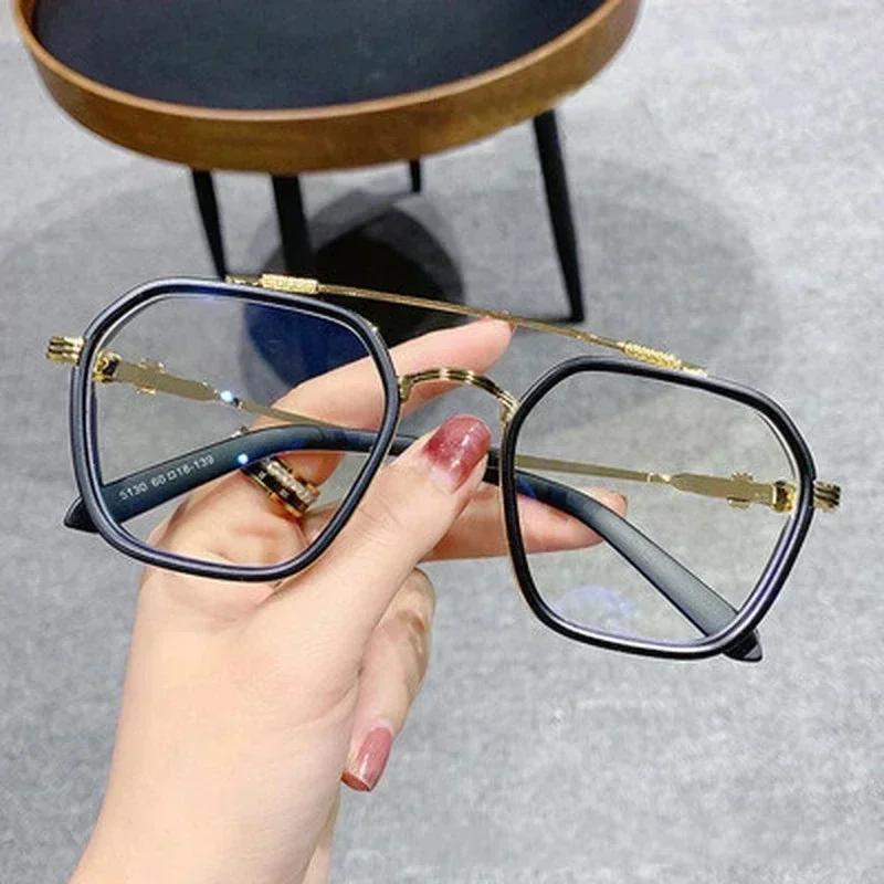 2025 Blue Light Blocking Fashion High-end Glasses Men Optical Clear Glasses Black Square Frame Eyeglasses Anti-radiation