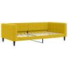 Daybed with Mattress Yellow 100 X 200 Cm Velvet