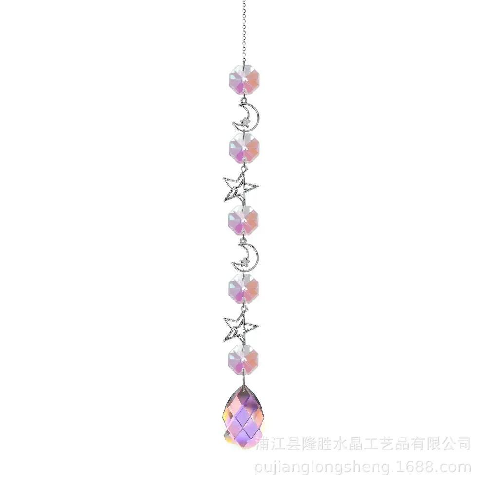 Rainbow Maker Sun Catcher Home Garden Decor Sun Moon Planet Prisms Hanging Decoration Light Catching Hanging Ornament Gift