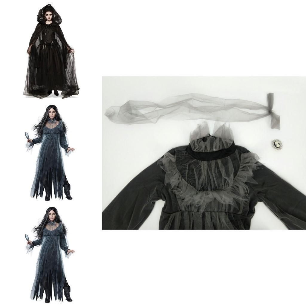 Female Zombie Bride Costume Halloween Cosplay Party Ghost Witch Or Vampire Outfit Polyester Fabric