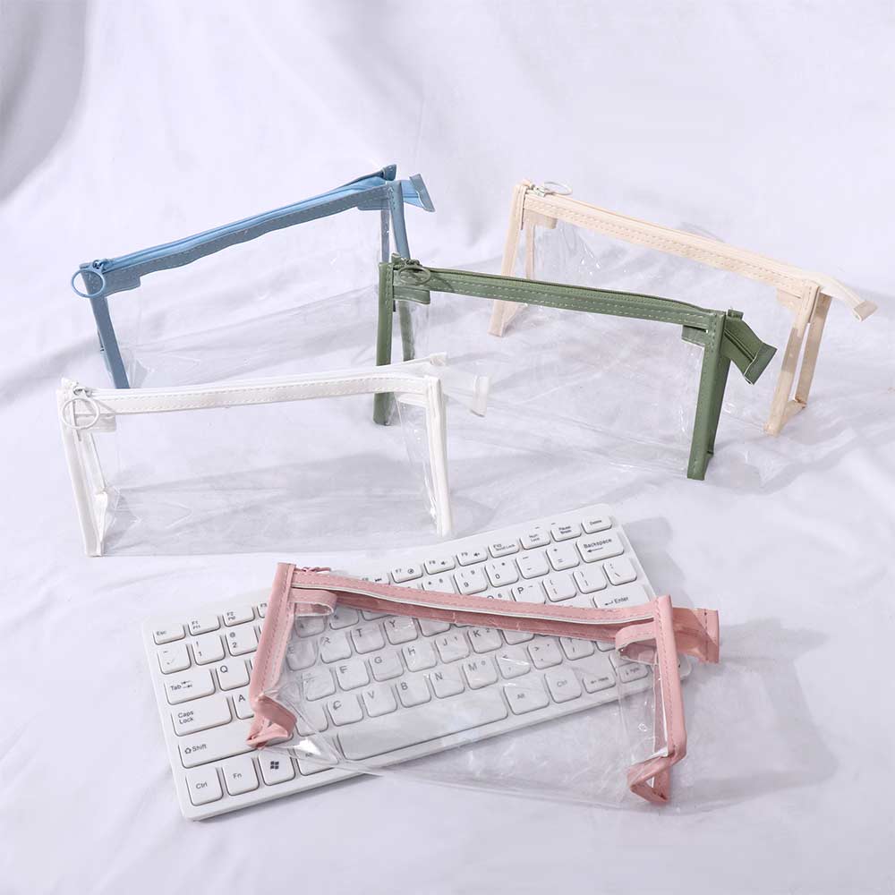 Cosmetics Pouch Students Gifts Zipper Pen Pouch Transparent Pencil Bag Pencil Case Storage Bag