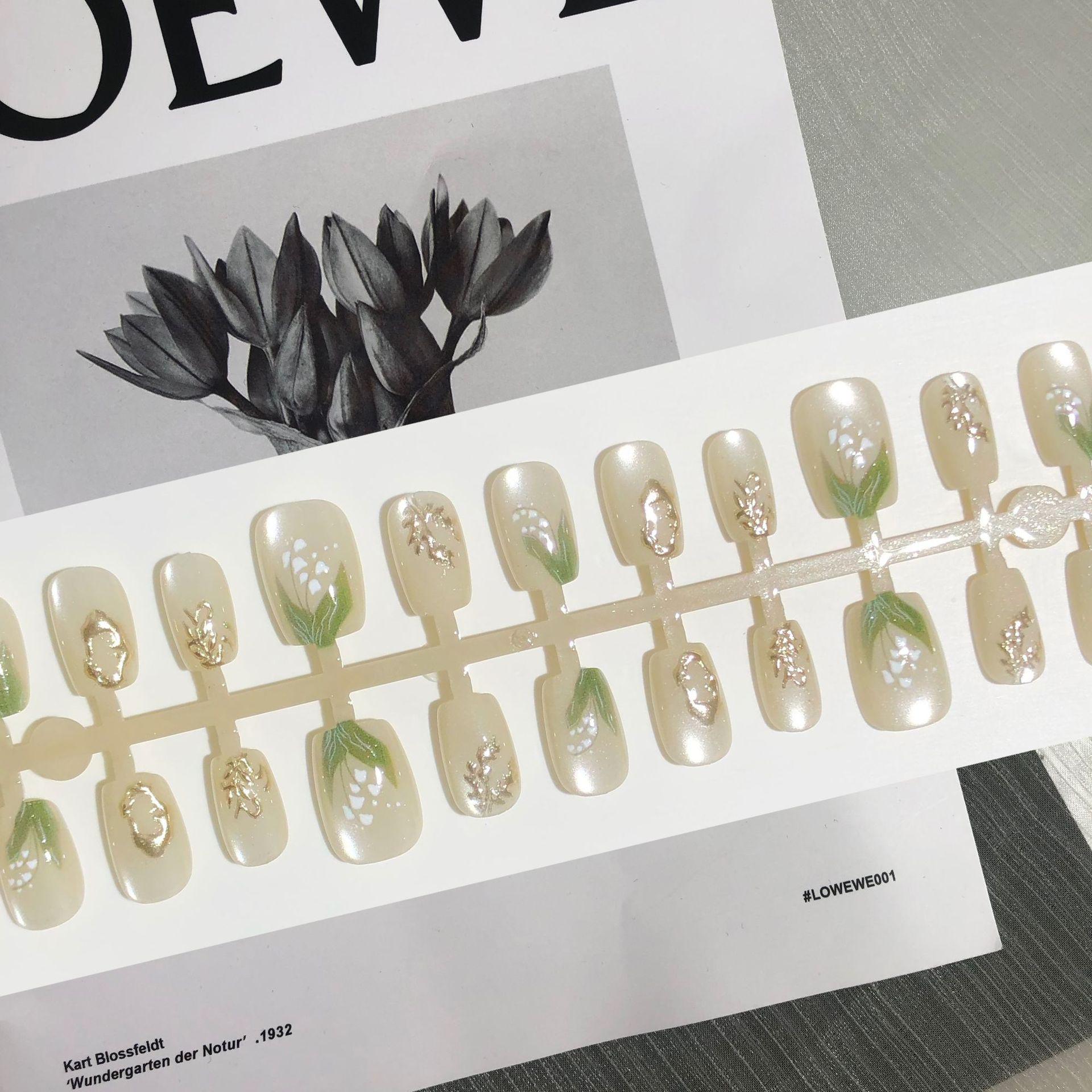 

Изысканные французские золотые накладные ногти «кошачий глаз» - Осенняя коллекция «Легкая роскошь» (30 штук)