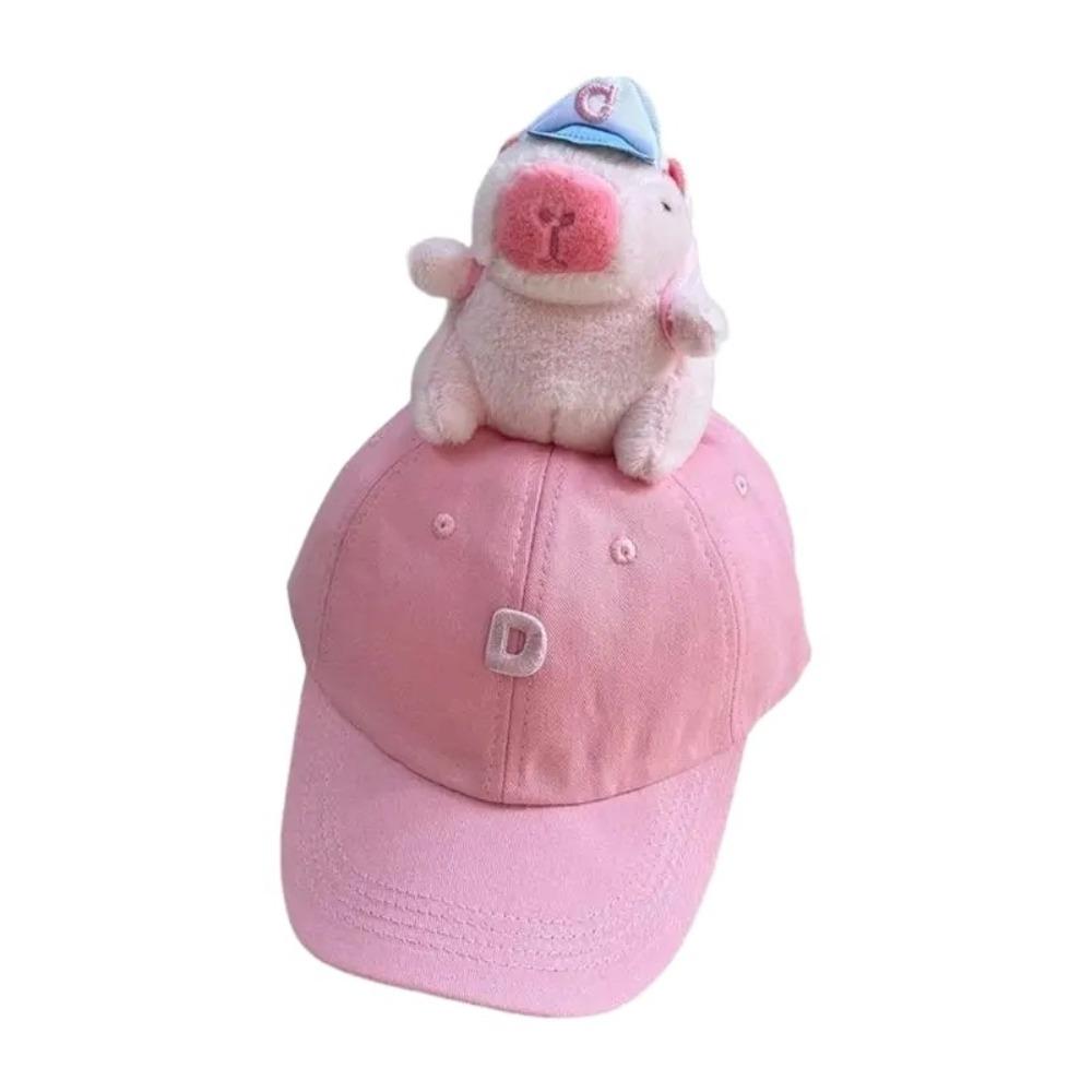 

Breathable Capybara Baseball Cap Adjustable Sunscreen Hat Cute Peaked Cap Versatile рожевий
