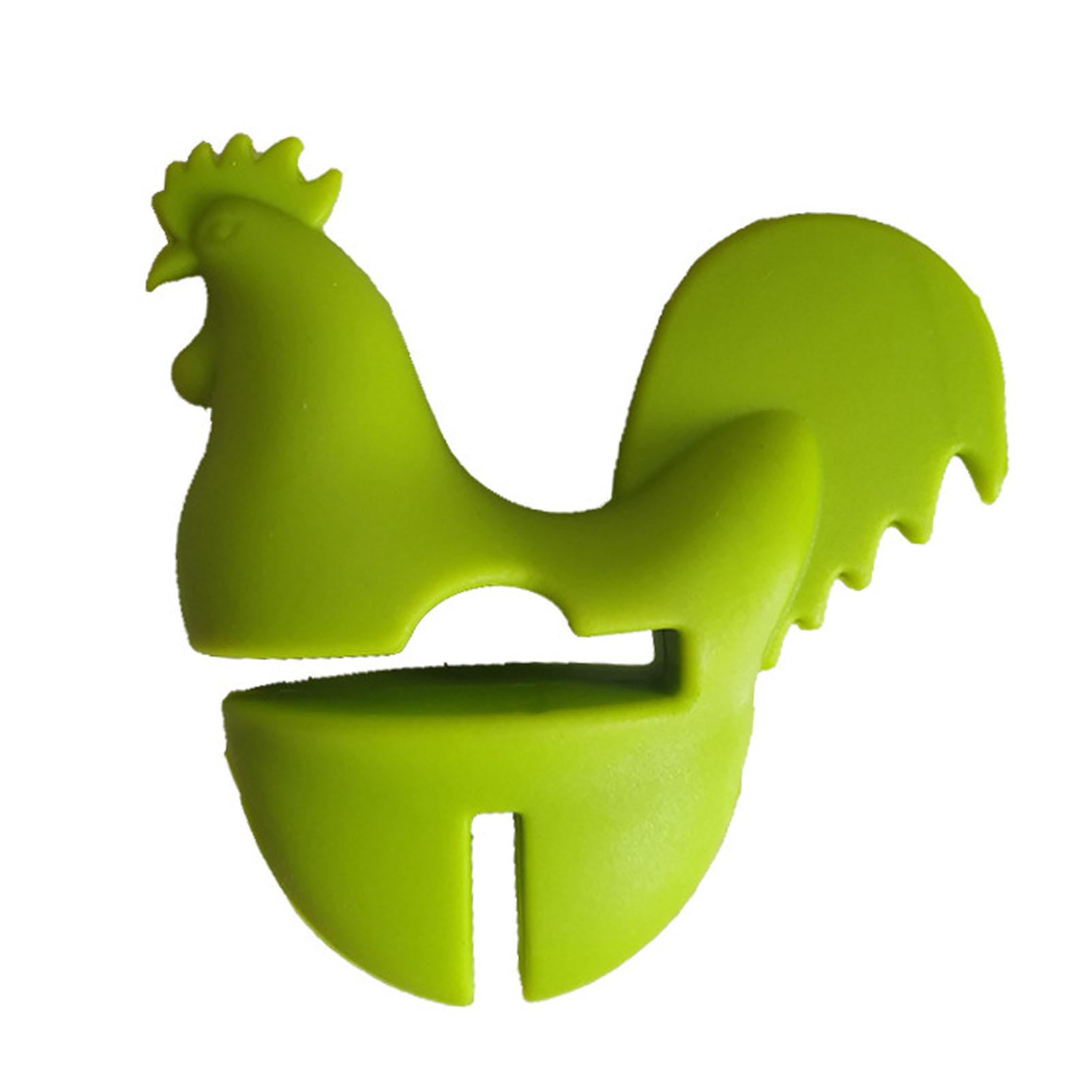 

Кухонный зажим для горшка с петухами, мягкий эластичный силиконовый зажим для кухонных принадлежностей в виде петуха для дома, красный Green