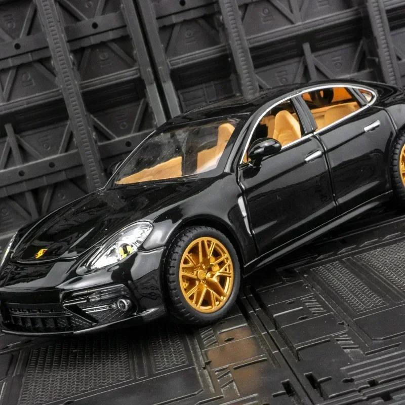 1:24 Porsche Panamera Sportovní auto Simulace Kovová slitina Tlakově litý Model auta Zvuk a světlo Zatáhni zpět Sběratelská Dětská hračka Dárky