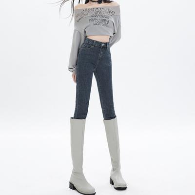 Casual Versatile Jeans Women's New Autumn and Winter 2025 High-waisted and Thin Small-footed Pencil Jeans