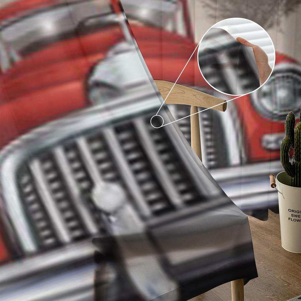 Tower Retro 1960er Türkei Räder Reise Chiffon Transparente Vorhänge für Wohnzimmer Schlafzimmer Dekoration Fenster Voiles Tüllvorhang