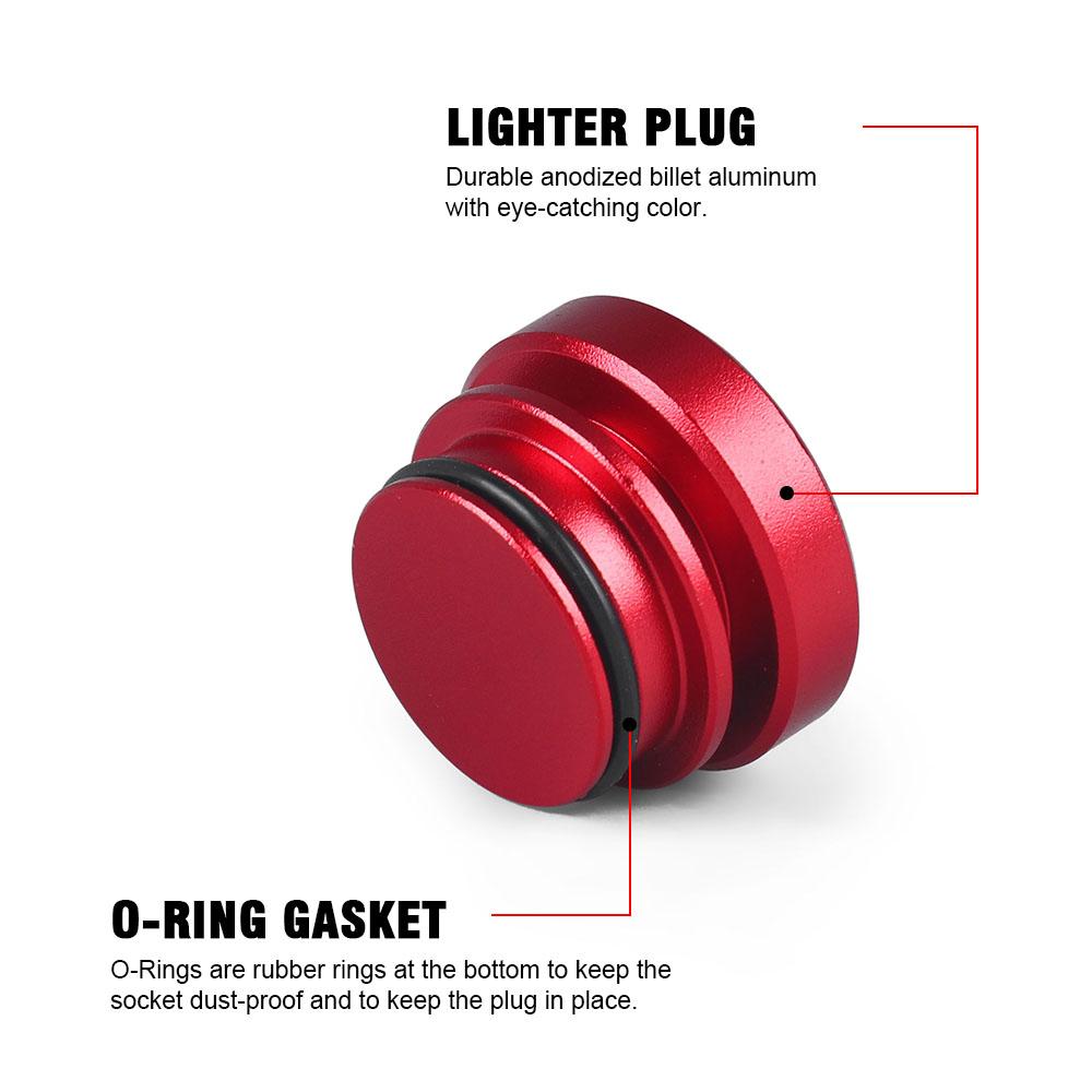 12V Universal Car Lighter Button Cover Accessories No Smoking Button Car Lighter Plug Delete Plug