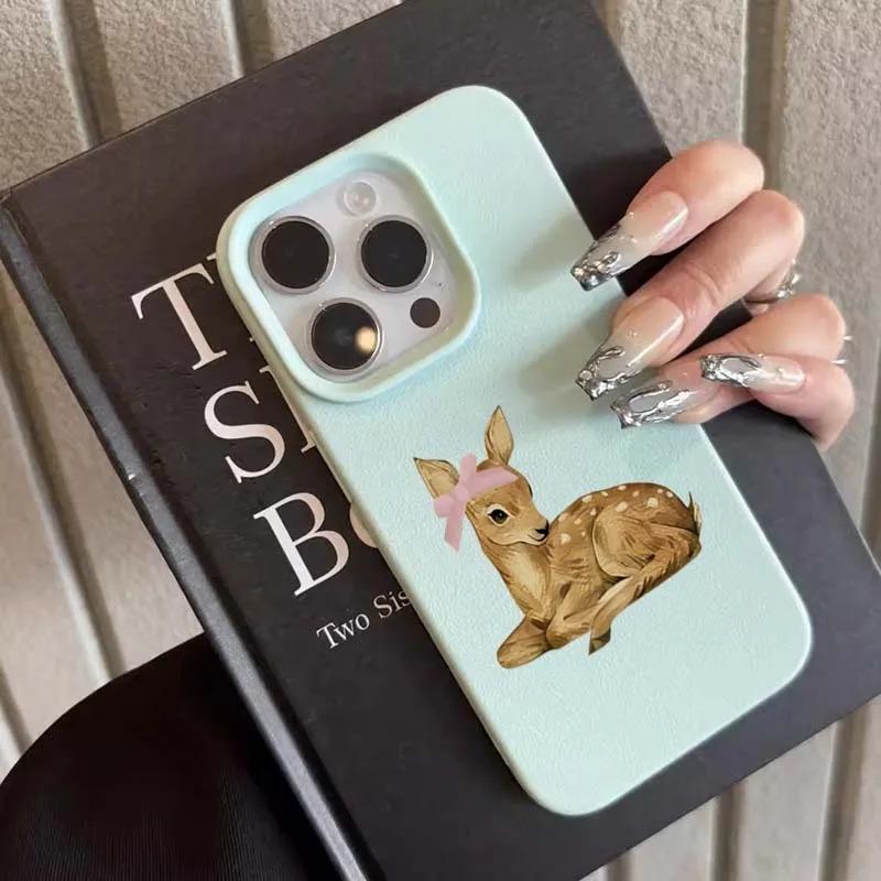

For iPhone 16 15 14 13 12 11 Pro Max Case Pink Leopard Print Lichee Pattern Silicone Cover For iPhone XS X XR 16 Plus Soft Funda iPhone 13 Pro синий