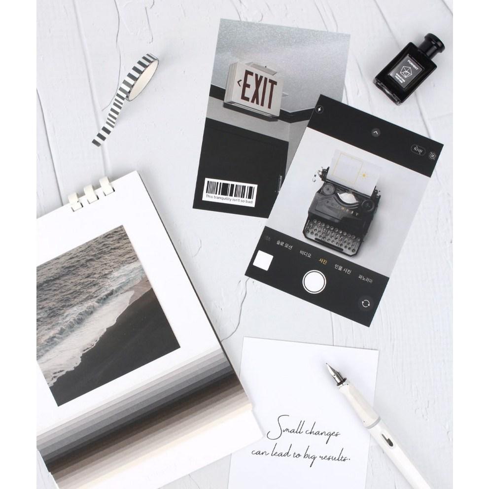 Zestaw pocztówek fotograficznych Rico's Object Deco, Monoblack, 1 zestaw