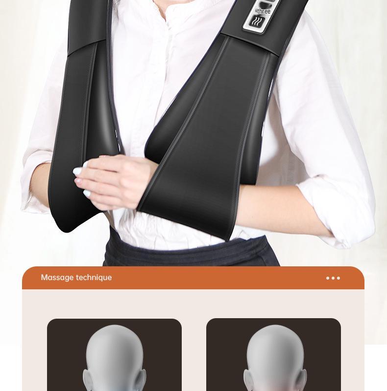 Multi-Functional Cervical Vertebra and Shoulder Massager with Heat Compression