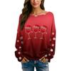 Womens  Fall Sweaters Long Sleeve Print Tops Pullover Sweaters Loose Dressy Casual Basic Clothes