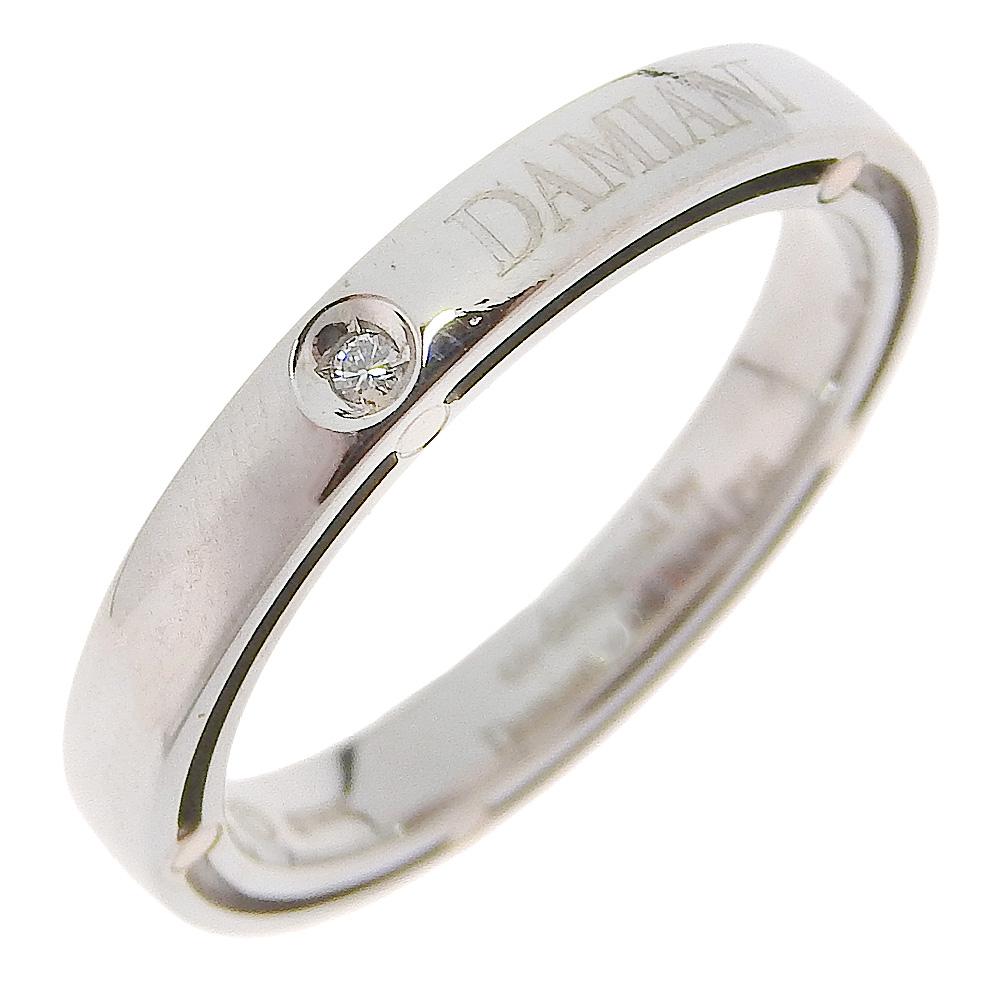 

Damiani D side Ring 1P diamond K18 white gold/diamond #6.4(US Size) 3.7g Women Used