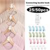 25/50 Mini Clothes Hanger Connector Hooks Space Saving Cascading Plastic Wardrobe Coat Extendable Hanger Holder For Closet Home