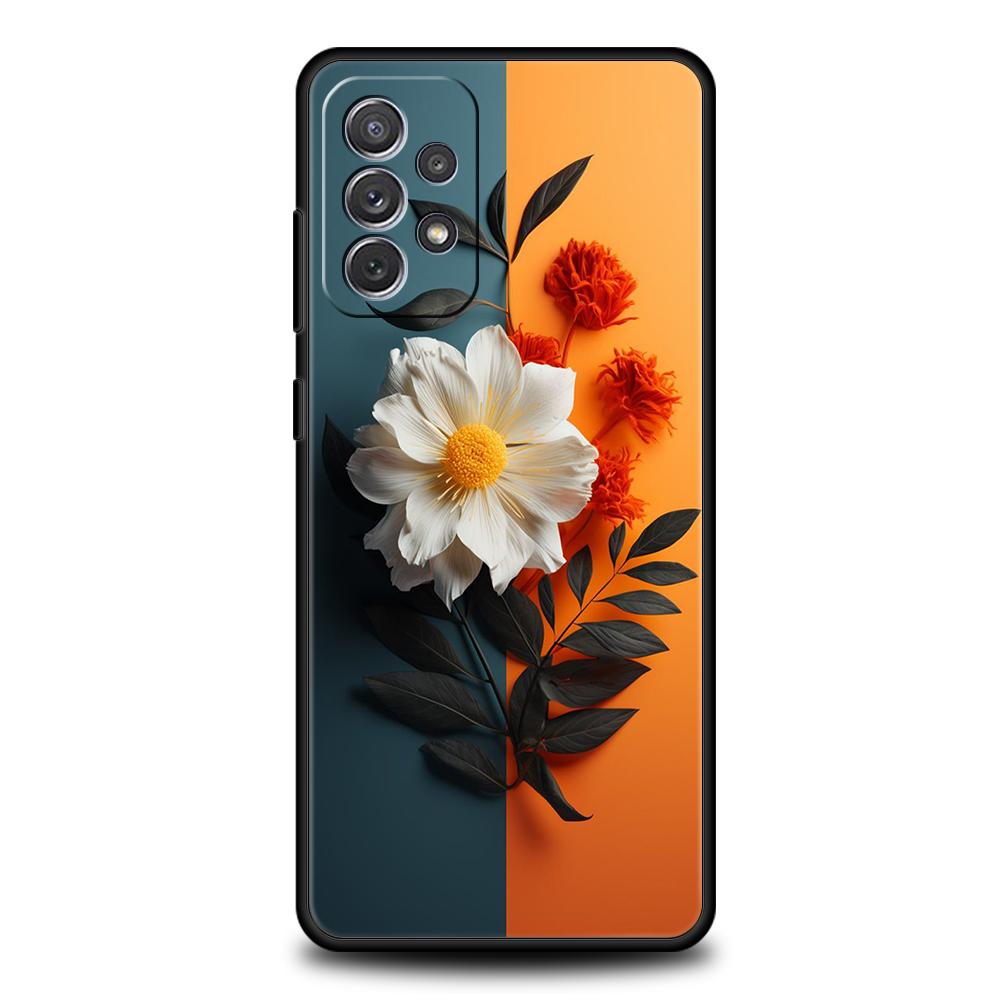 Sunflower Phone Case for Samsung Galaxy A15 A14 A25 A54 A34 A51 A71 A72 A73 A32 A52 A52S A11 A21S A31 A41 5G Soft Shell Capa Bag