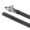 Heart Shaped Buckles Fashion Belt For Trendsetters Black Adjustable PU Leather for Trendy Outfits