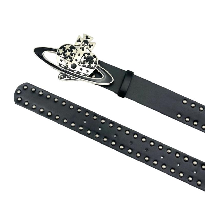 Heart Shaped Buckles Fashion Belt For Trendsetters Black Adjustable PU Leather for Trendy Outfits