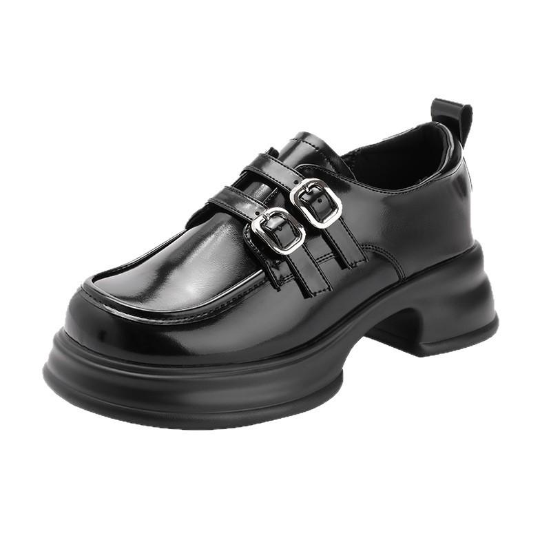 2025 Spring Women's Retro Thick-Soled Leather Mary Jane Loafers