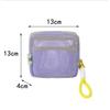 New Mini Portable Grid Tofu Bag Cosmetic Storage Net Bag Small Portable Coin Purse Mesh Makeup Bag Storage Pouch