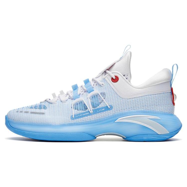 

new ANTA Basketball Shoes Men Low Top White/Blue 45