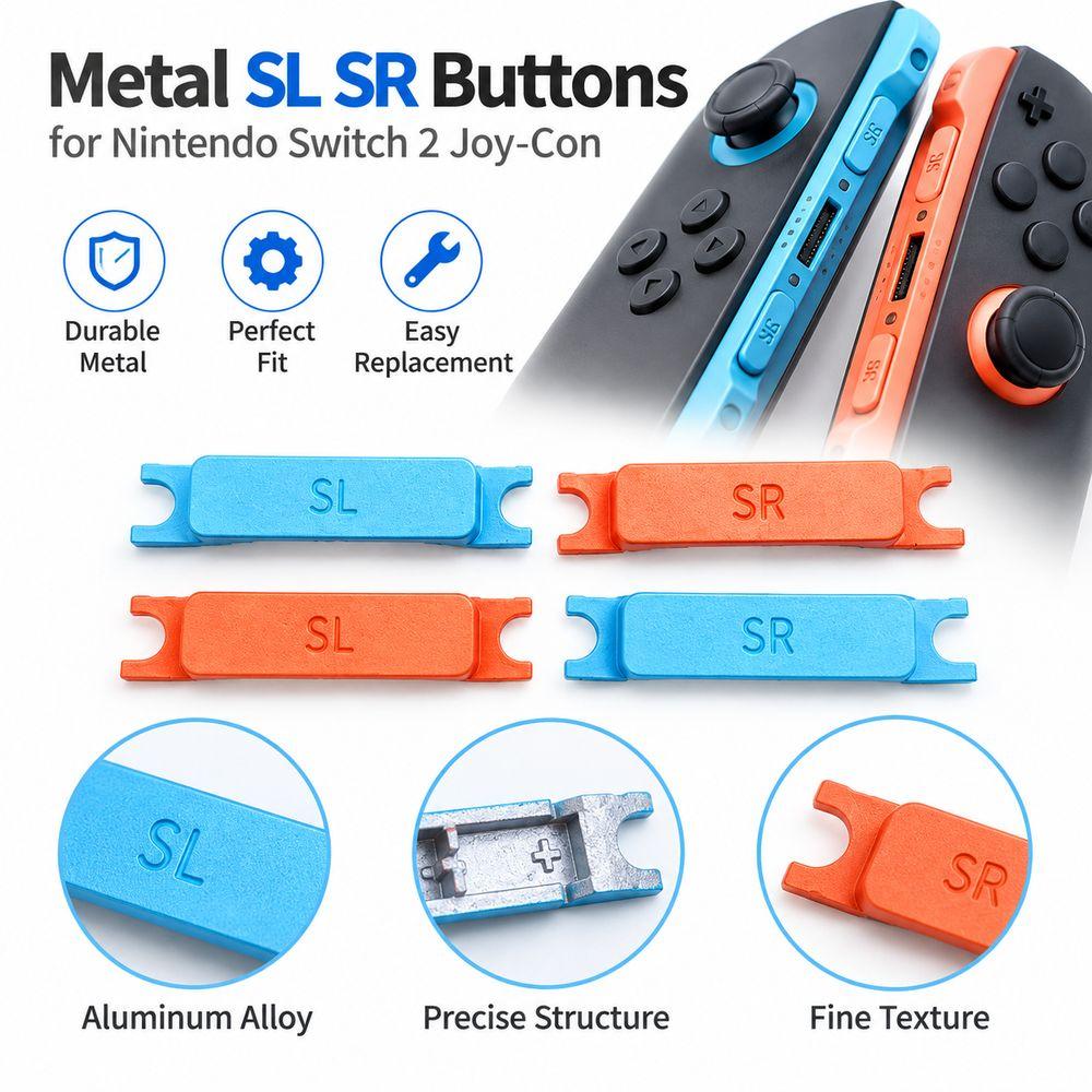 4pcs/Set Replacement SL SR Buttons for Nintendo Switch 2 Joy-Con Controller Repair