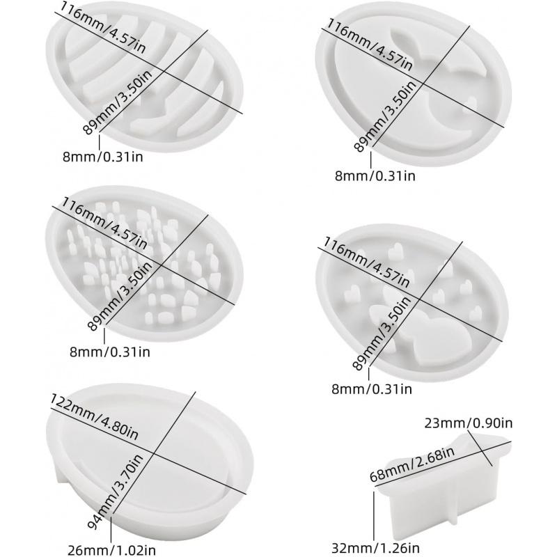Easter Resin Molds Set, Bunny Egg Silicone Mold for Epoxy Resin, Plaster, Cement, Easter Decor, DIY Crafts