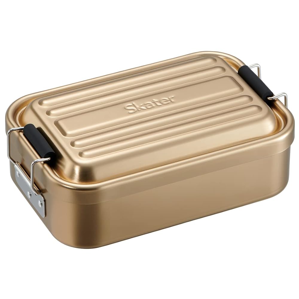 Skater Aluminum Bento Box, 600ml, Mineral Tone Gold, AFT6B-A