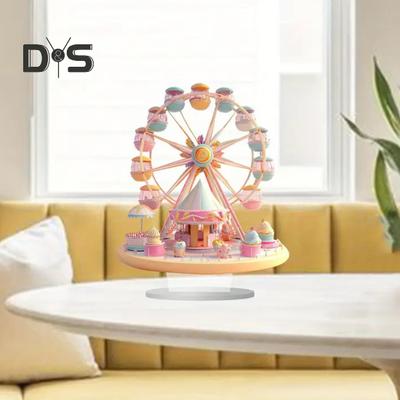 Dessert-Riesenrad-Ornament, 2D-flache Acryl-Dekoration mit Sockel, Nicht-3D-Desktop-Riesenrad-Ornament für Schreibtisch, Bücherregal, Nachttisch