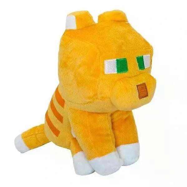 18 cm Held Minecraft Ingwerkatze sitzend Gelbes Plüschtier Weiches Spielzeug Neu_Super Geschenk