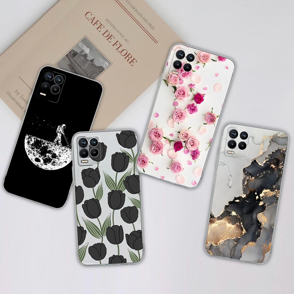 Für Realme 8 Pro Handyhülle Kreatives Tintenbild Weiches TPU Klares Silikon Anti-Drop Rückseite Für Realme8 4G 5G 8Pro Funda Capa