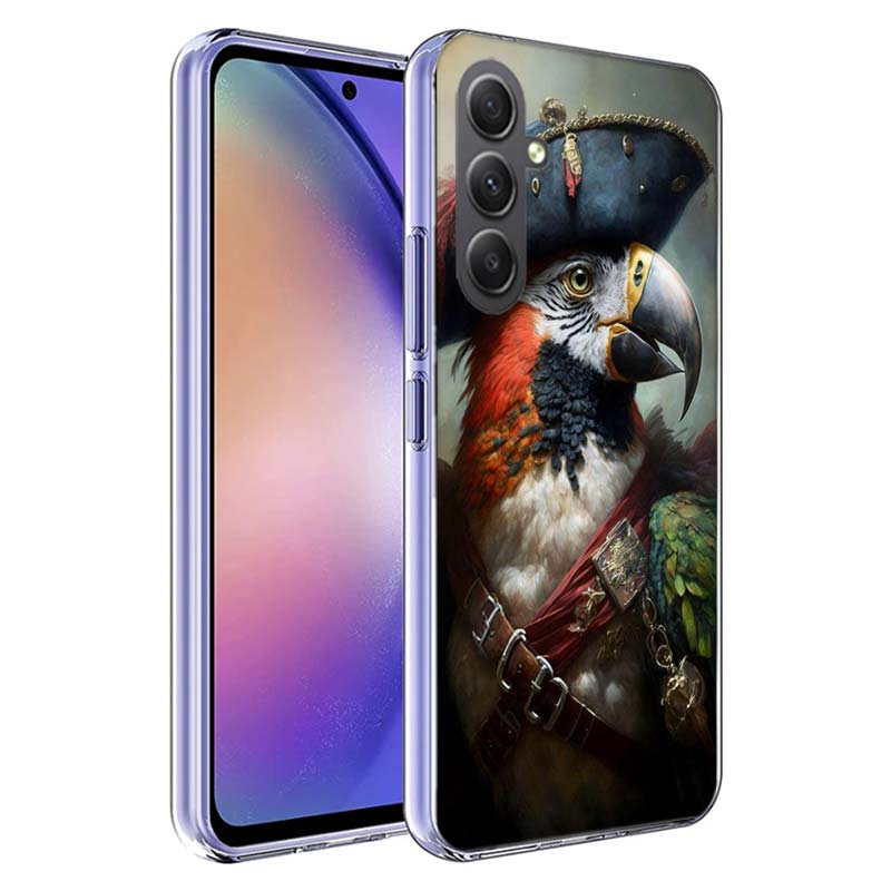 Macaw Pirate Phone Case for Samsung A17 A37 A57 A07 A16 A26 A36 A56 A06 A02S A12 A22 A32 A52S A04S A14 A24 A34 A54 A03 A13 A33 A