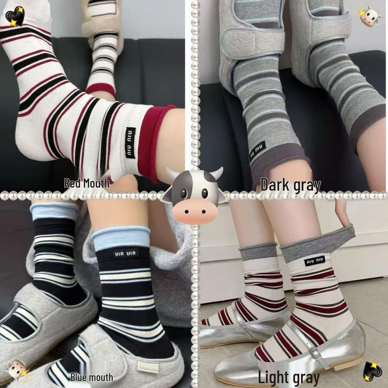 

Корейские гольфы до середины икры с цветными блоками: Ретро полосатый дизайн в рубчик преппи для женщин Red Top