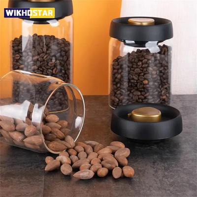 Vakuumversiegelter Behälter für Kaffeebohnen, Einmachgläser aus Glas mit Deckel, Aufbewahrung von Lebensmitteln im Haushalt, feuchtigkeitsbeständiger Luftabsaugung, luftdichter Behälter