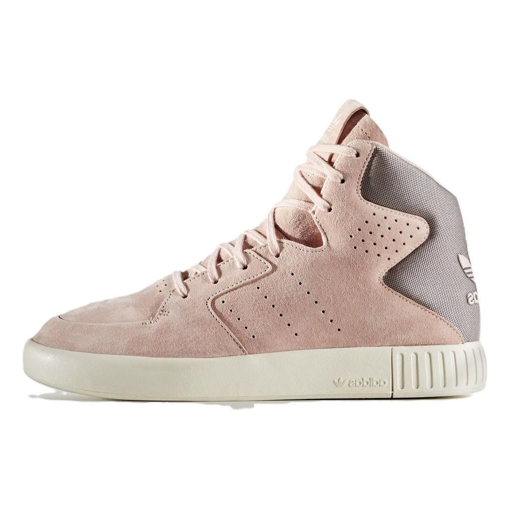 Adidas Originals Tubular Shock Absorbing Durable Mid-Top Skate Shoes Women Skate Shoes Light-Pink S80555